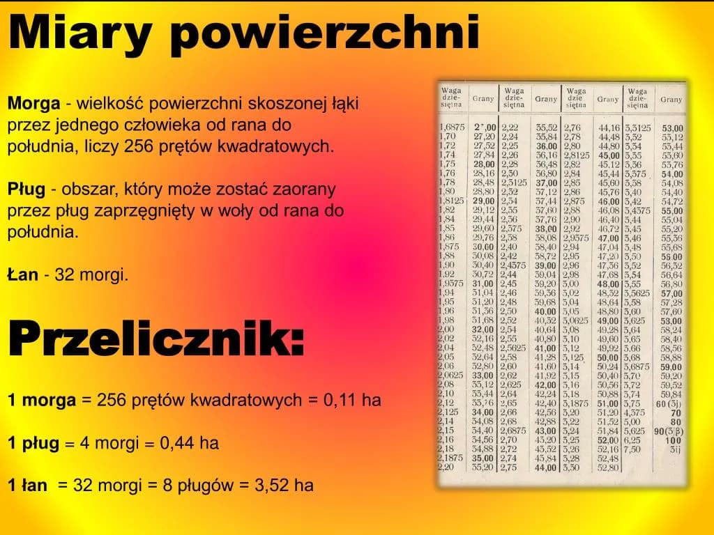 Morga na hektary: Precyzyjne przeliczanie jednostek powierzchni