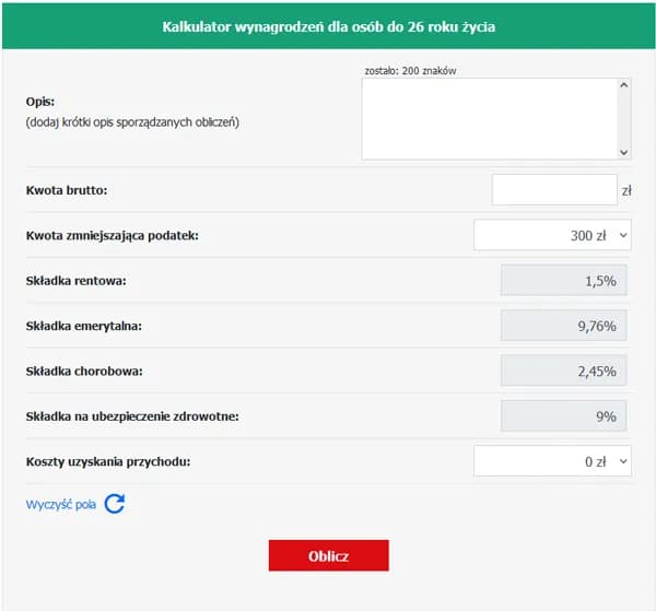 26,50 zł brutto na netto - szybkie przeliczenie wynagrodzenia