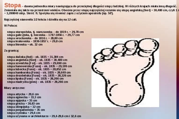 Ile to jest stopa? Poznaj przelicznik na metry i centymetry