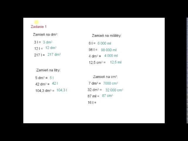 1 litr to 1000 cm3: Poznaj fakty o jednostkach objętości